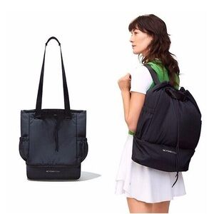 NWT Beyond Yoga Black Nylon Convertible Gym Bag/Backpack